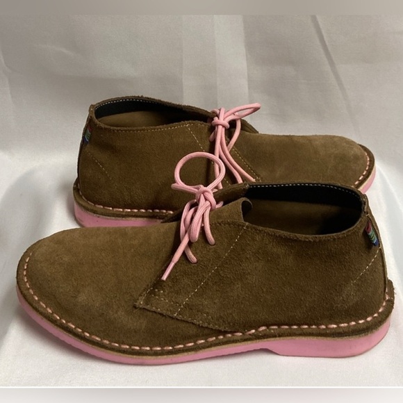 VELDSKOEN WOMEN'S HERITAGE PINK SOLE SUEDE LEATHER HANDCRAFTED BOOT SIZE 9 - Picture 7 of 8